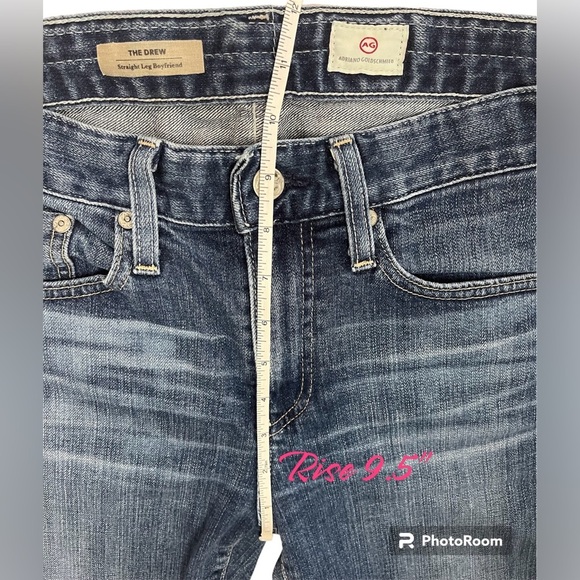 AG-Adriano Goldschmied The Drew straight leg boyfriend jean size 26R cropped - Picture 9 of 11
